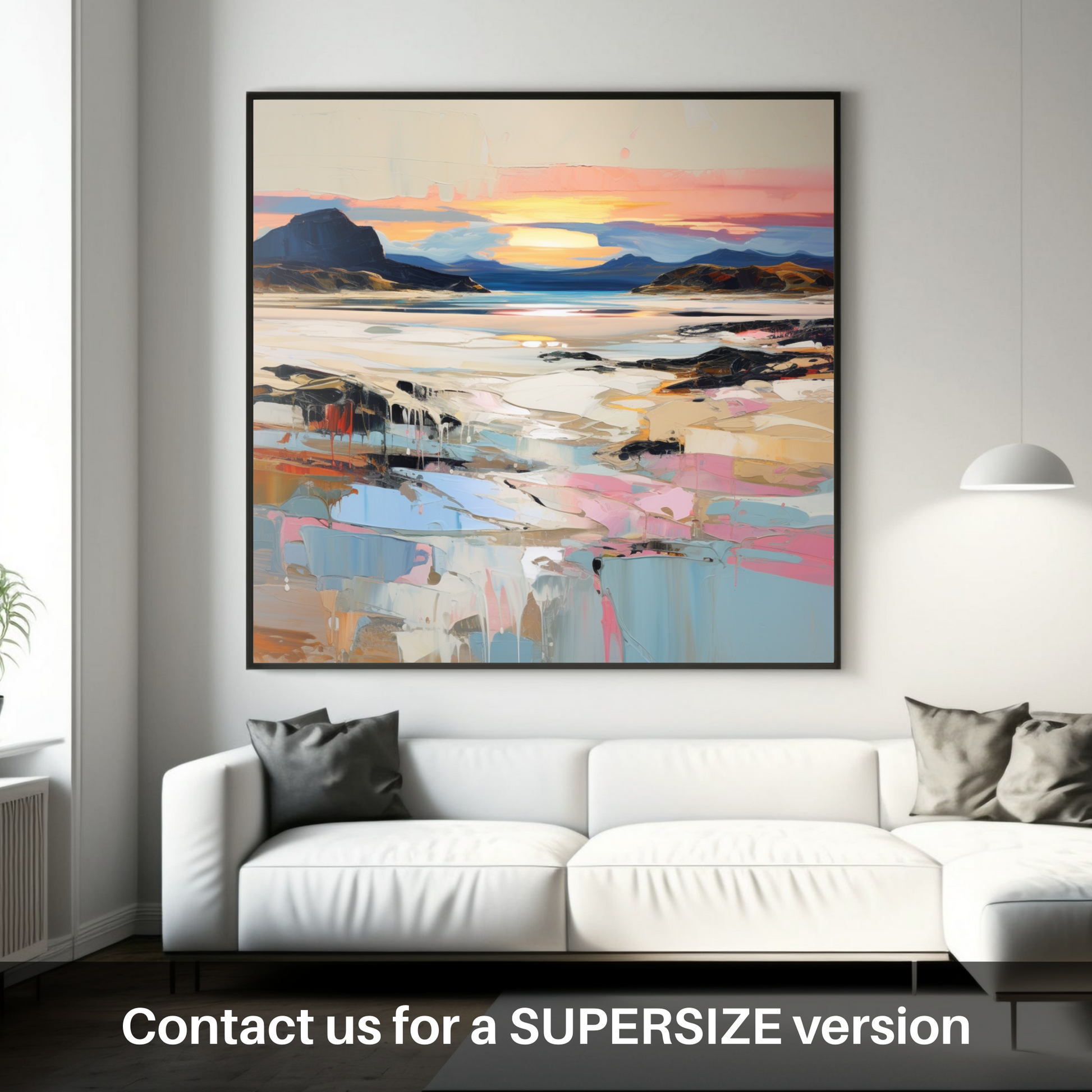 Huge supersize print of Mellon Udrigle Beach at dusk