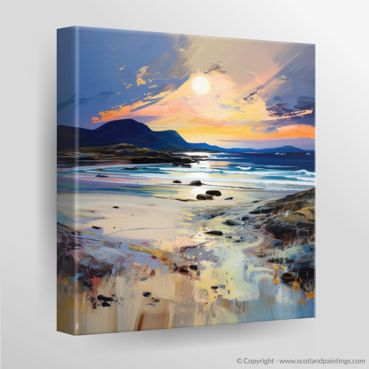 Canvas Print of Mellon Udrigle Beach at dusk