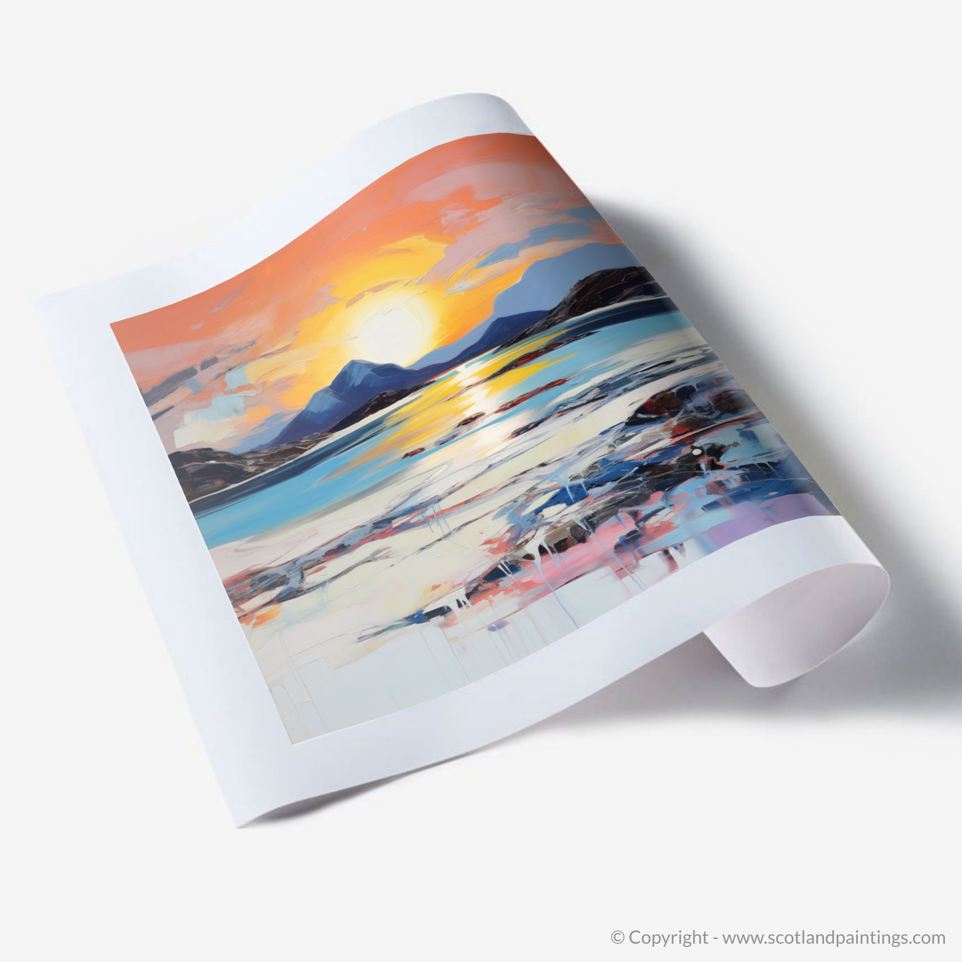 Art Print of Mellon Udrigle Beach at dusk