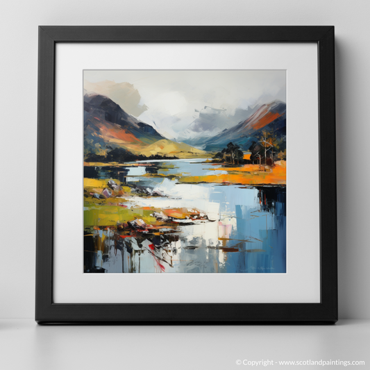 Painting and Art Print of Loch Shiel, Highlands. Loch Shiel Reverie: An Expressionist Ode to the Scottish Highlands.