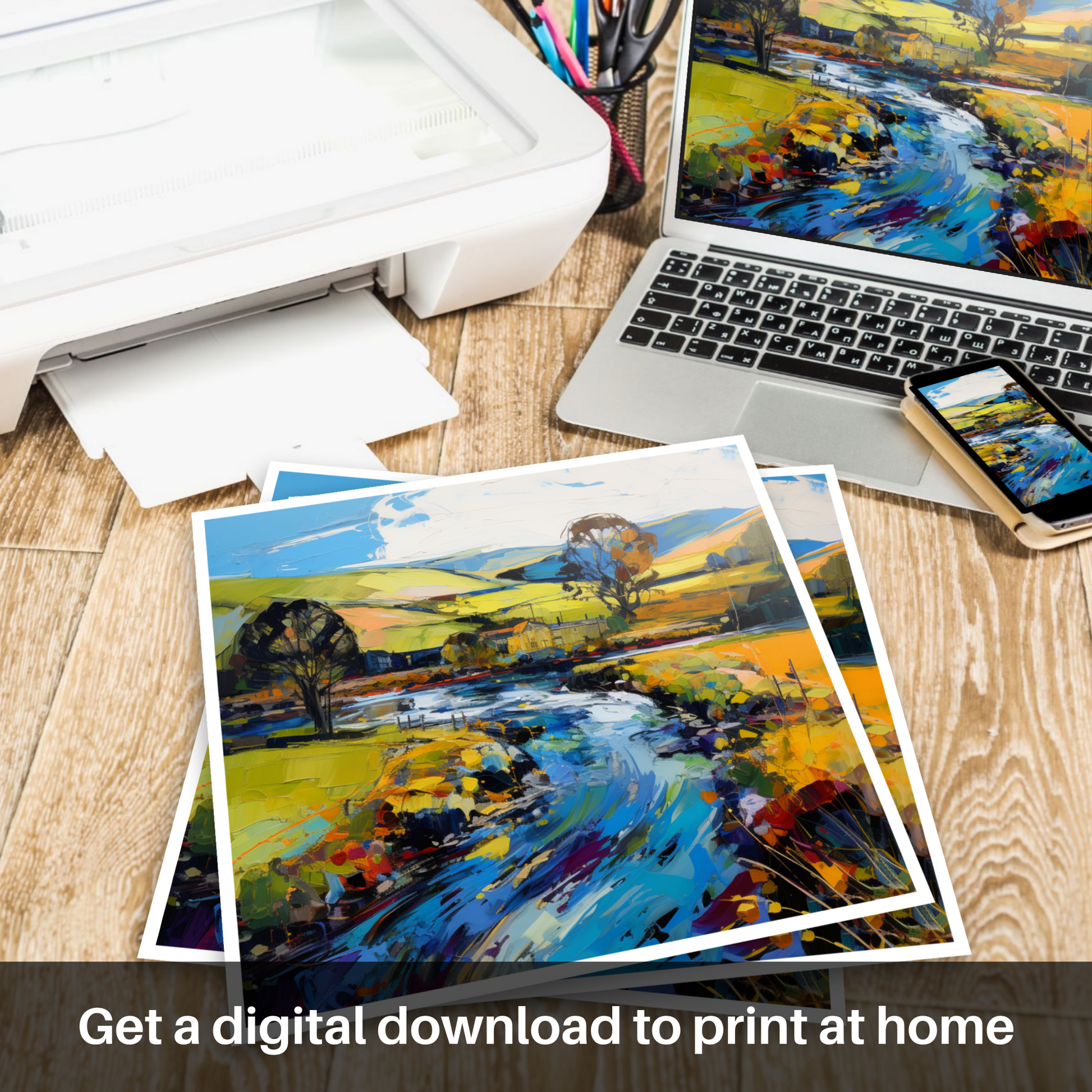 Downloadable and printable picture of River Deveron, Aberdeenshire