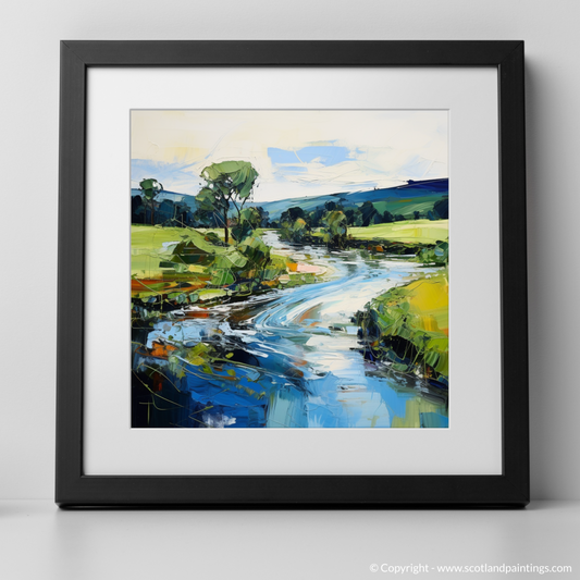 Art Print of River Deveron, Aberdeenshire with a black frame