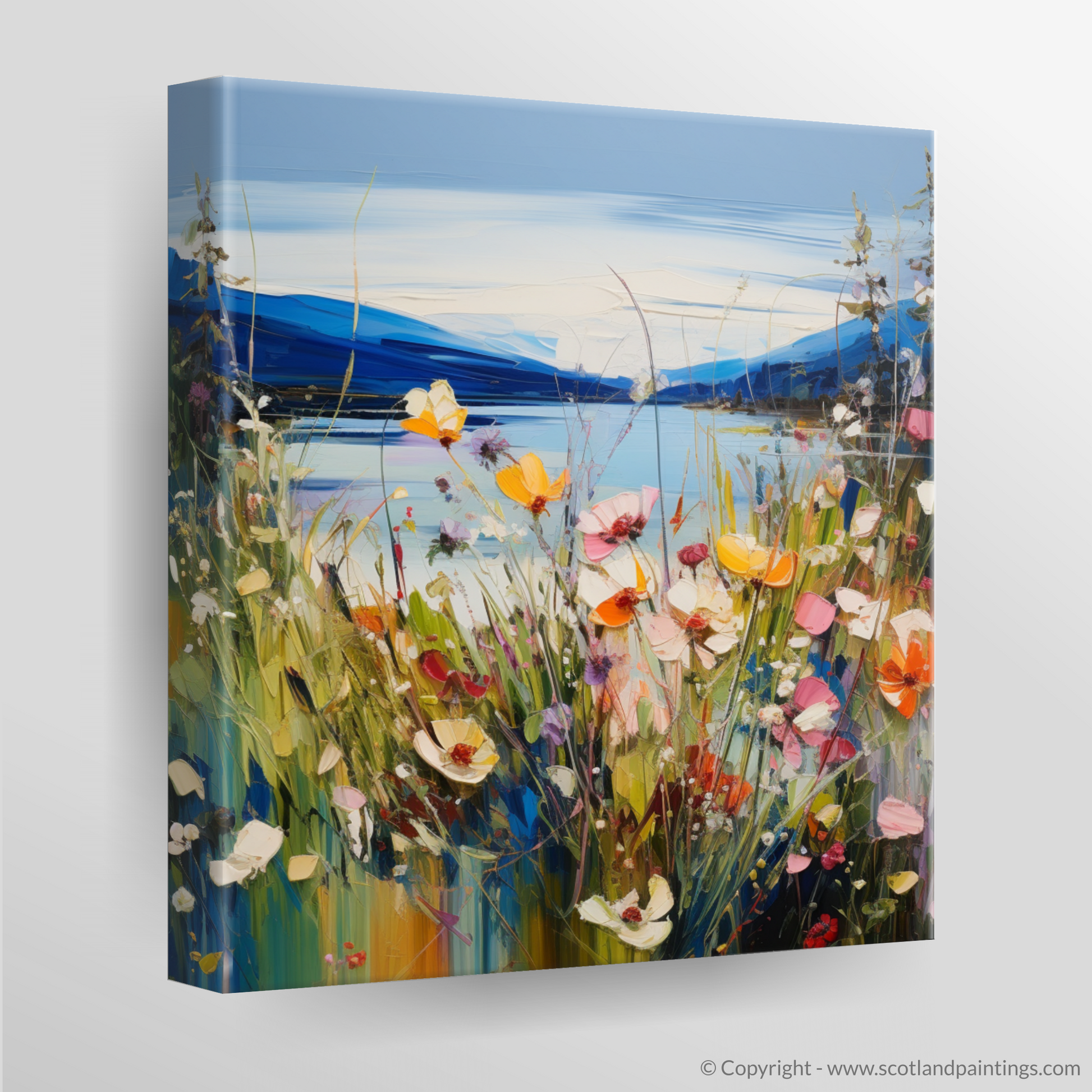 Canvas Print of Wildflowers by Loch Lomond