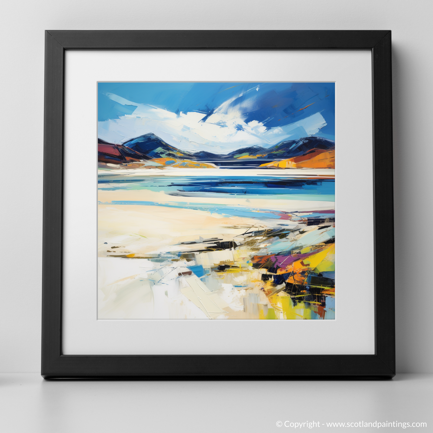 Painting and Art Print of Luskentyre Sands, Isle of Lewis. Expressionist Ode to Luskentyre Sands.