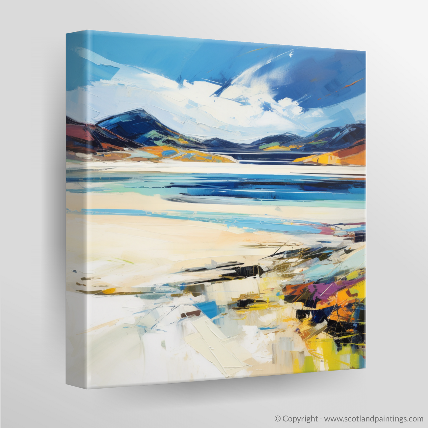 Painting and Art Print of Luskentyre Sands, Isle of Lewis. Expressionist Ode to Luskentyre Sands.