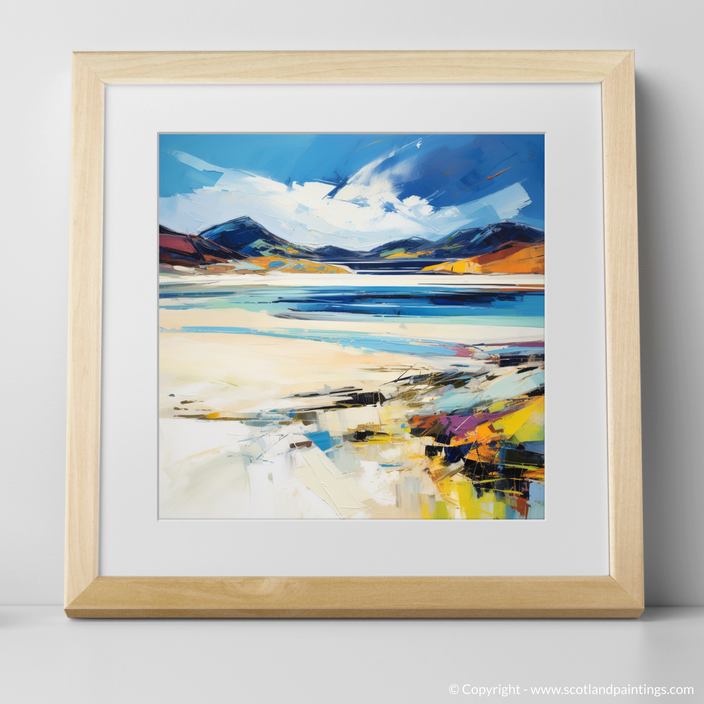 Painting and Art Print of Luskentyre Sands, Isle of Lewis. Expressionist Ode to Luskentyre Sands.