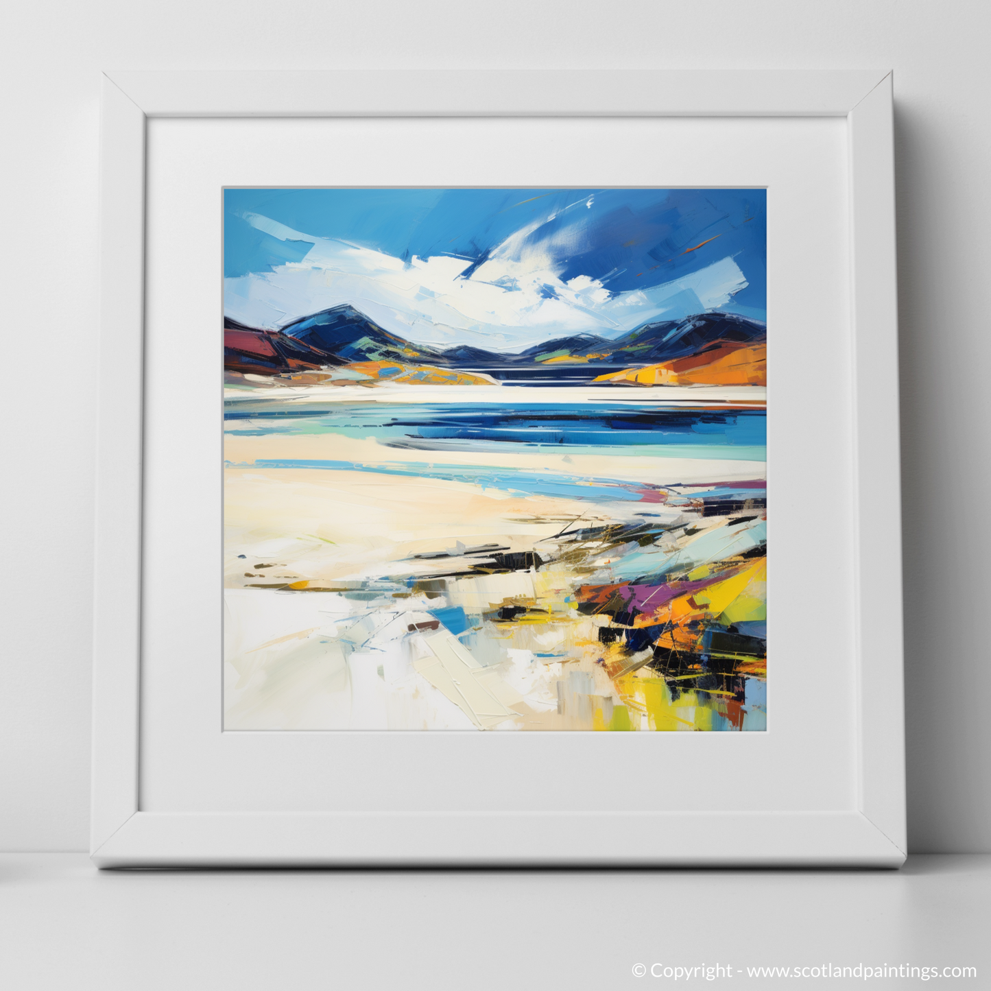 Painting and Art Print of Luskentyre Sands, Isle of Lewis. Expressionist Ode to Luskentyre Sands.