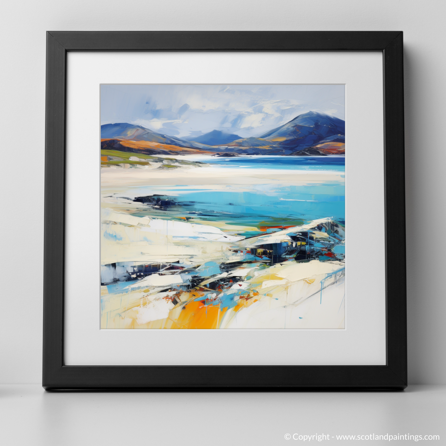 Painting and Art Print of Luskentyre Sands, Isle of Lewis. Expressionist Ode to Luskentyre Sands.