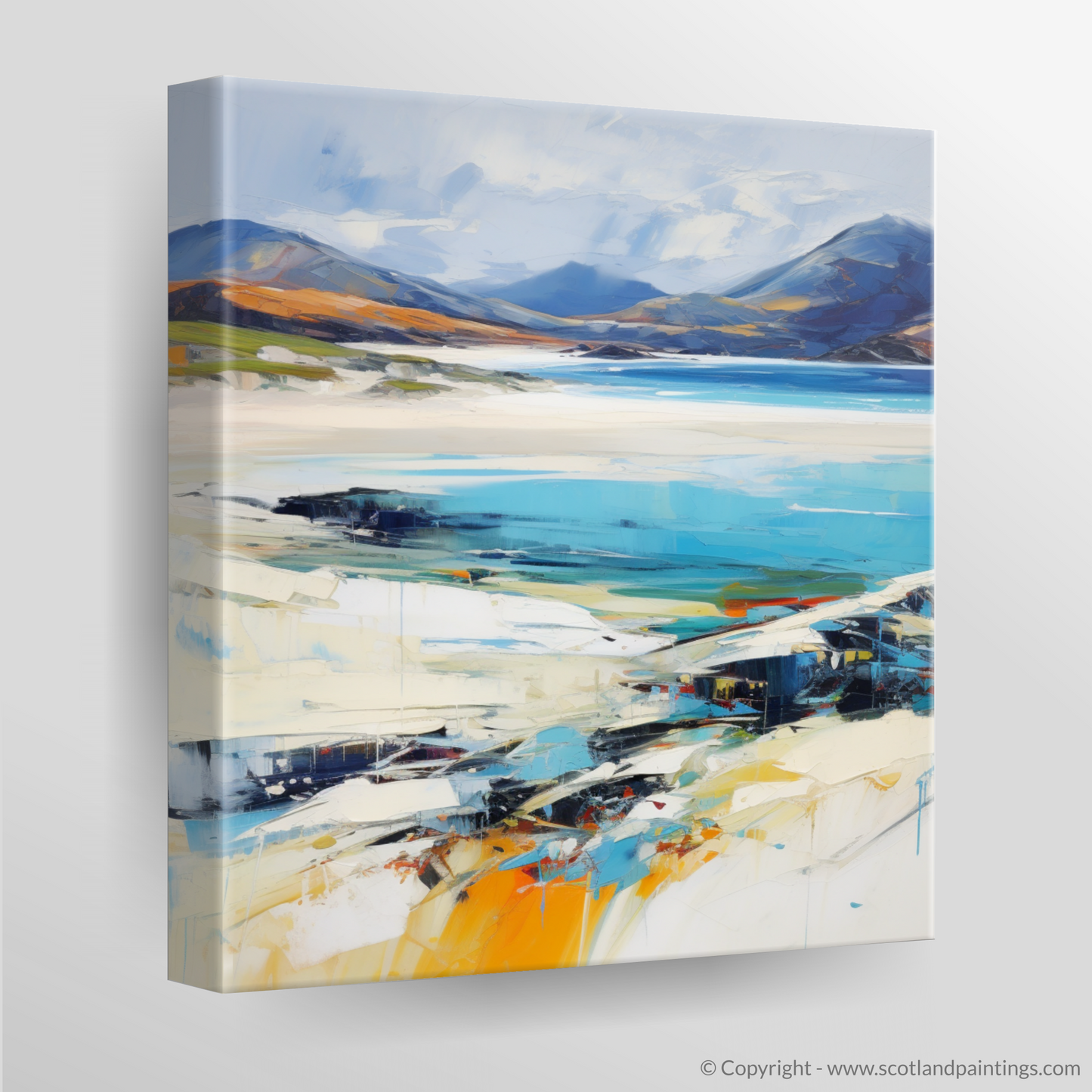 Painting and Art Print of Luskentyre Sands, Isle of Lewis. Expressionist Ode to Luskentyre Sands.