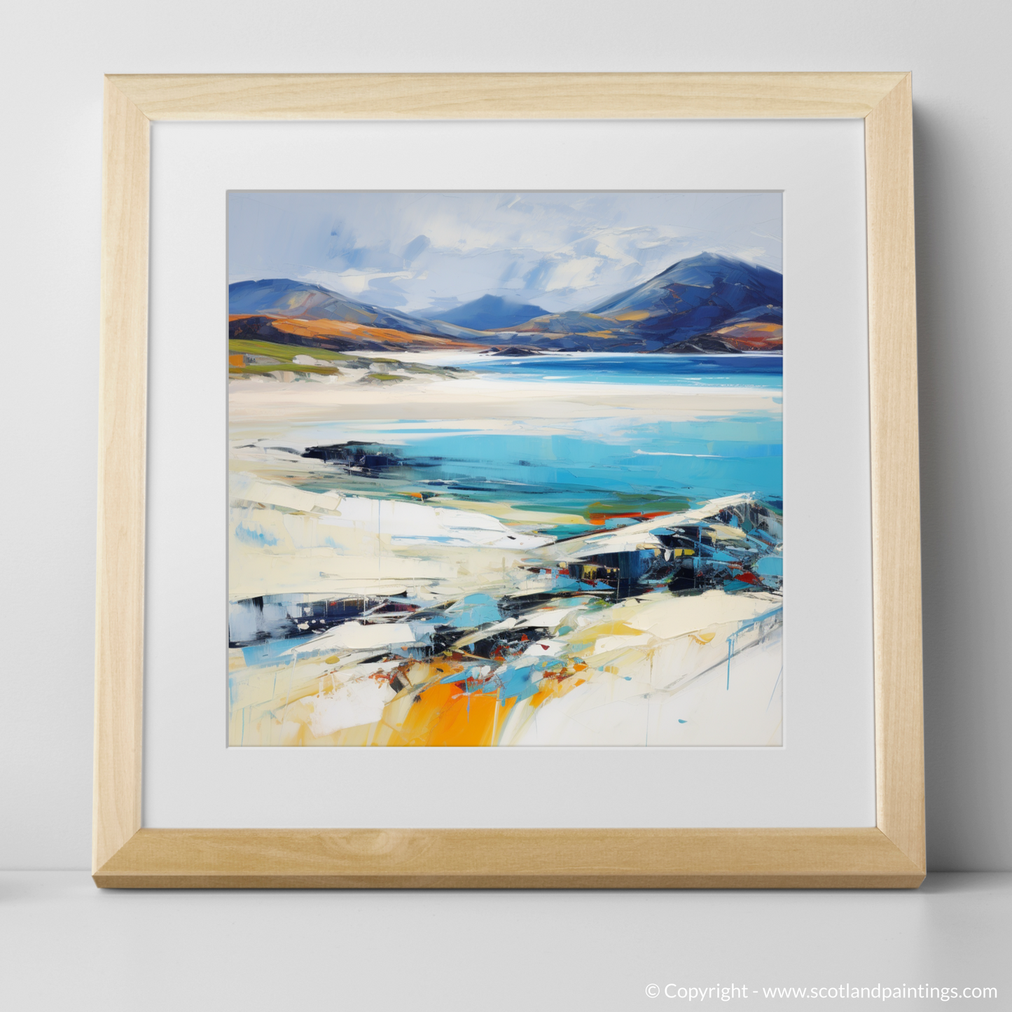 Painting and Art Print of Luskentyre Sands, Isle of Lewis. Expressionist Ode to Luskentyre Sands.