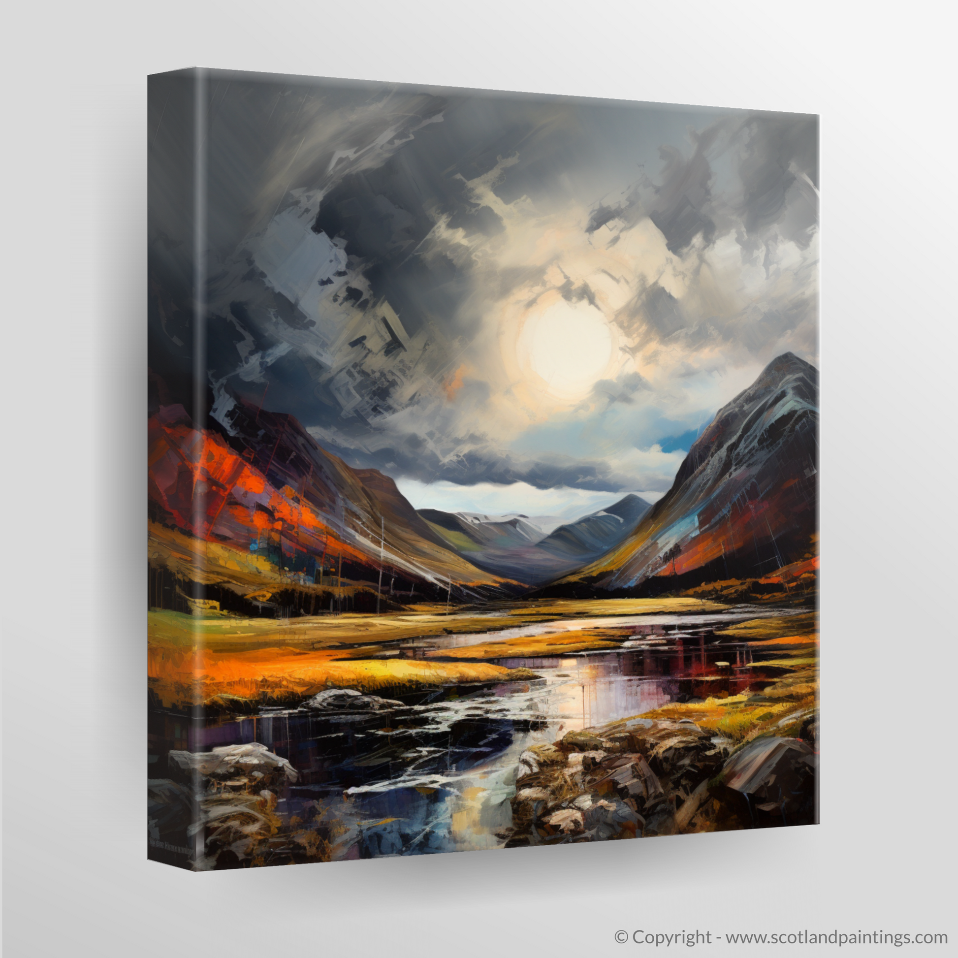 Canvas Print of Dramatic sky in Glencoe