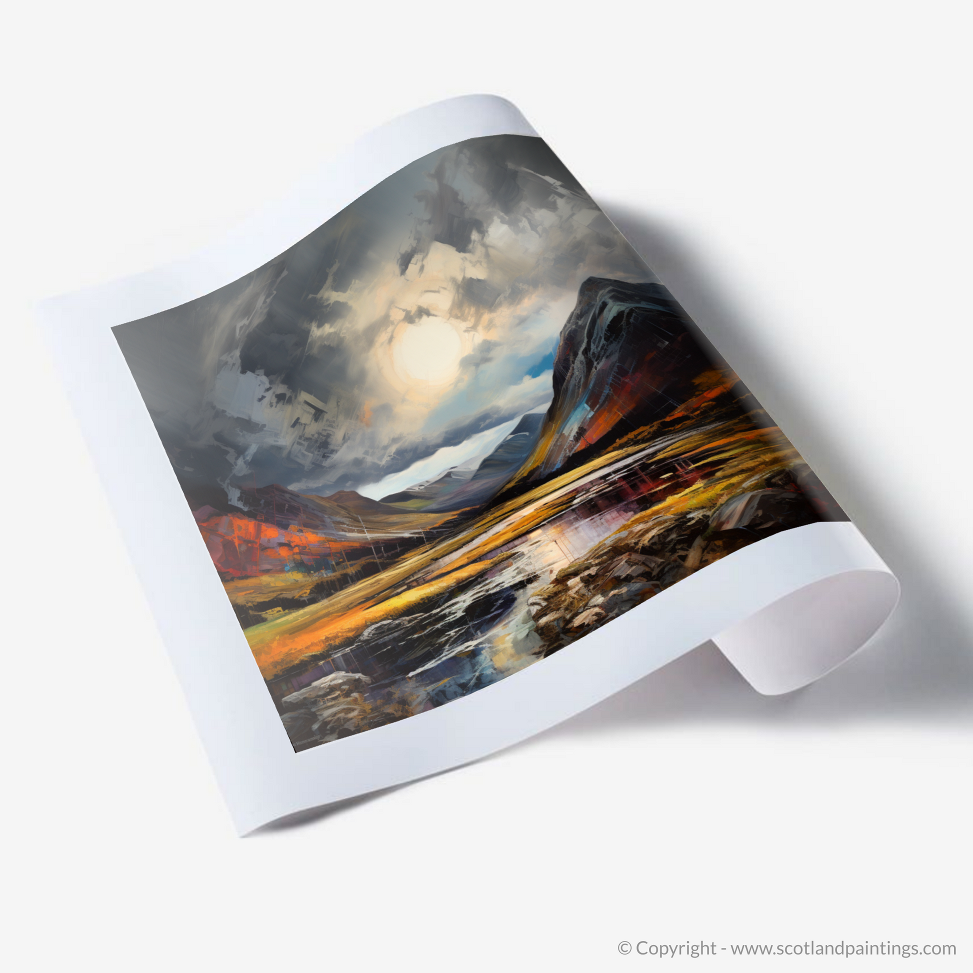 Art Print of Dramatic sky in Glencoe