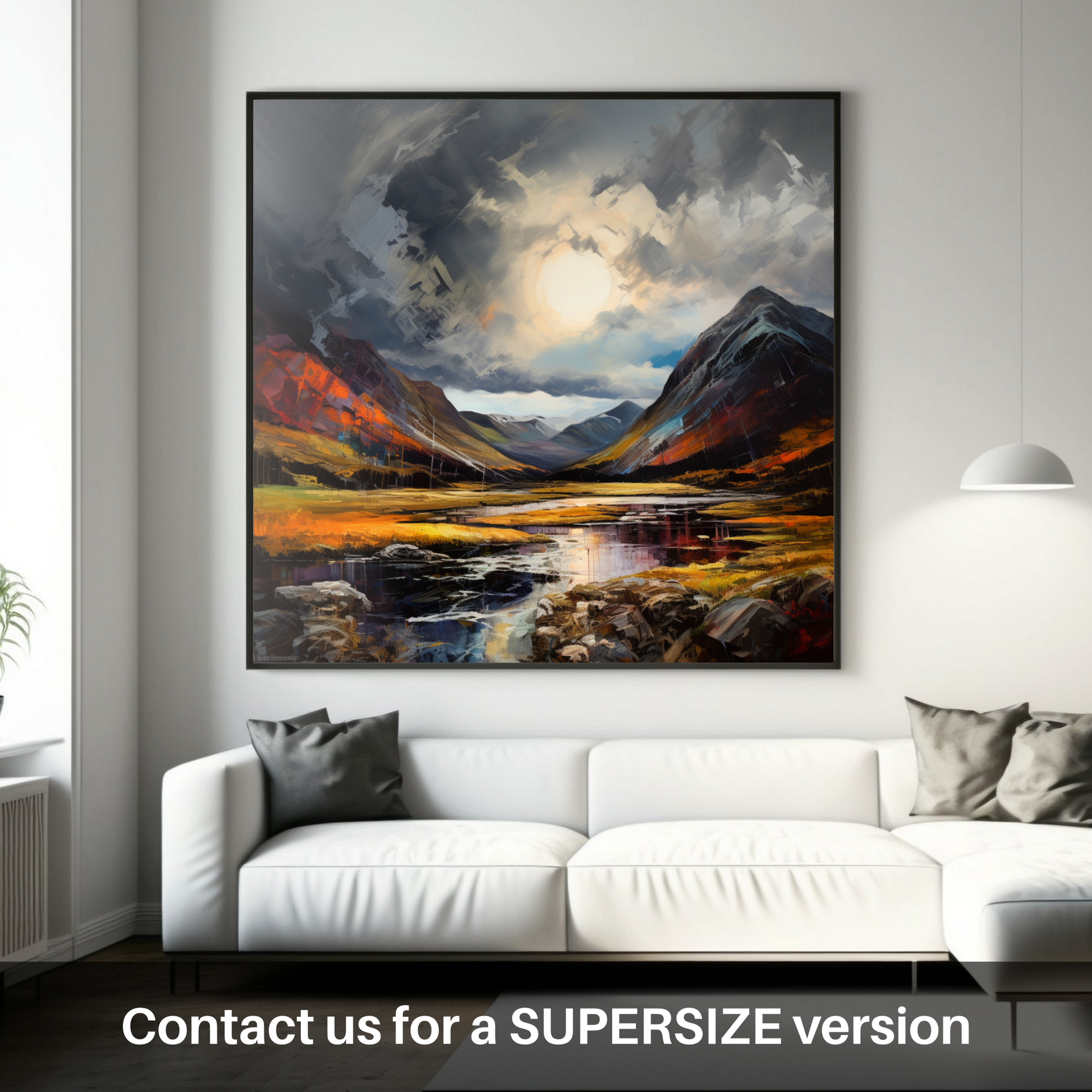 Huge supersize print of Dramatic sky in Glencoe