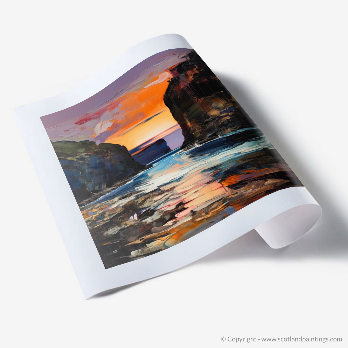 Art Print of Calgary Bay at dusk