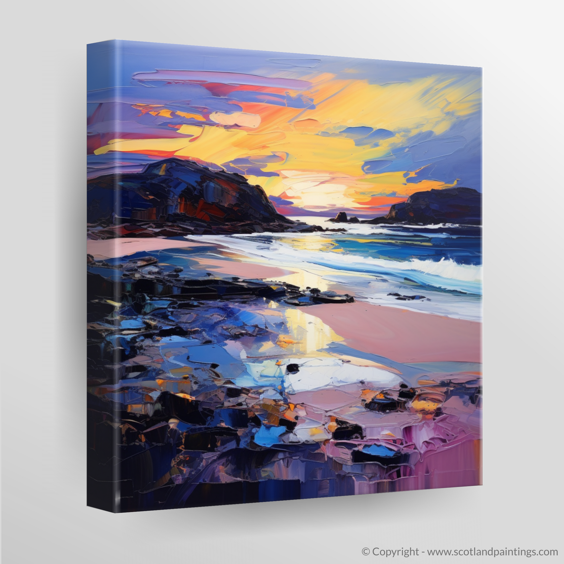 Canvas Print of Seilebost Beach at dusk