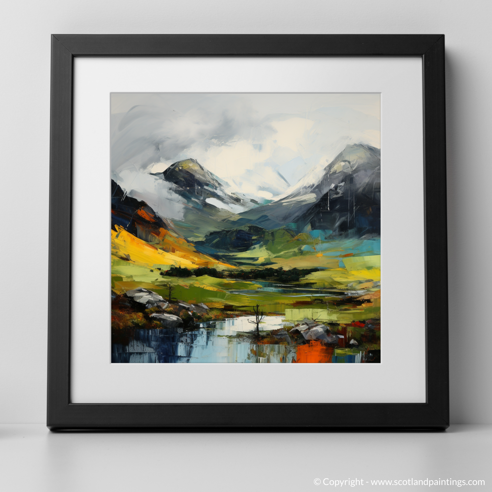 Art Print of Meall Greigh with a black frame