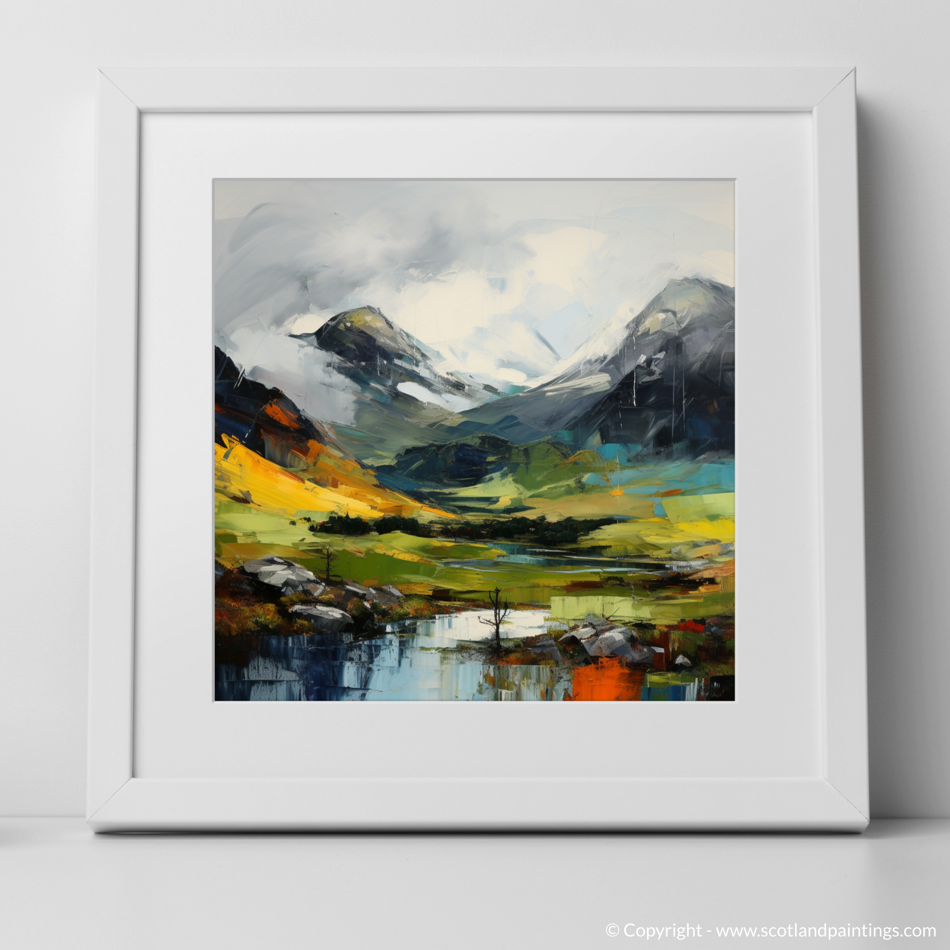 Art Print of Meall Greigh with a white frame
