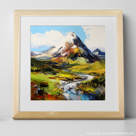 Art Print of Meall Greigh with a natural frame