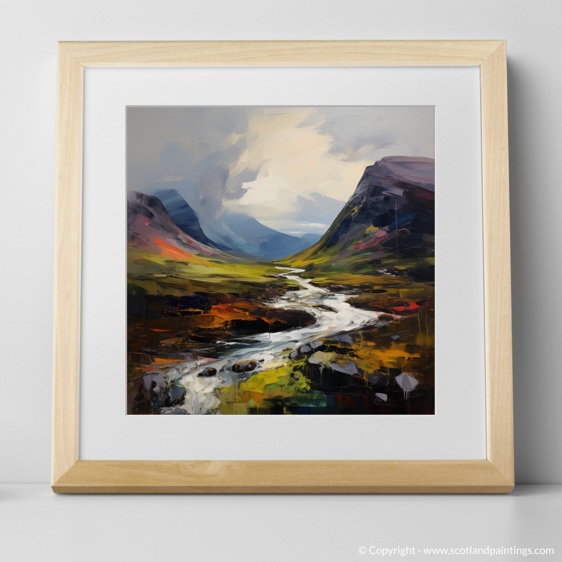 Art Print of Meall Greigh with a natural frame