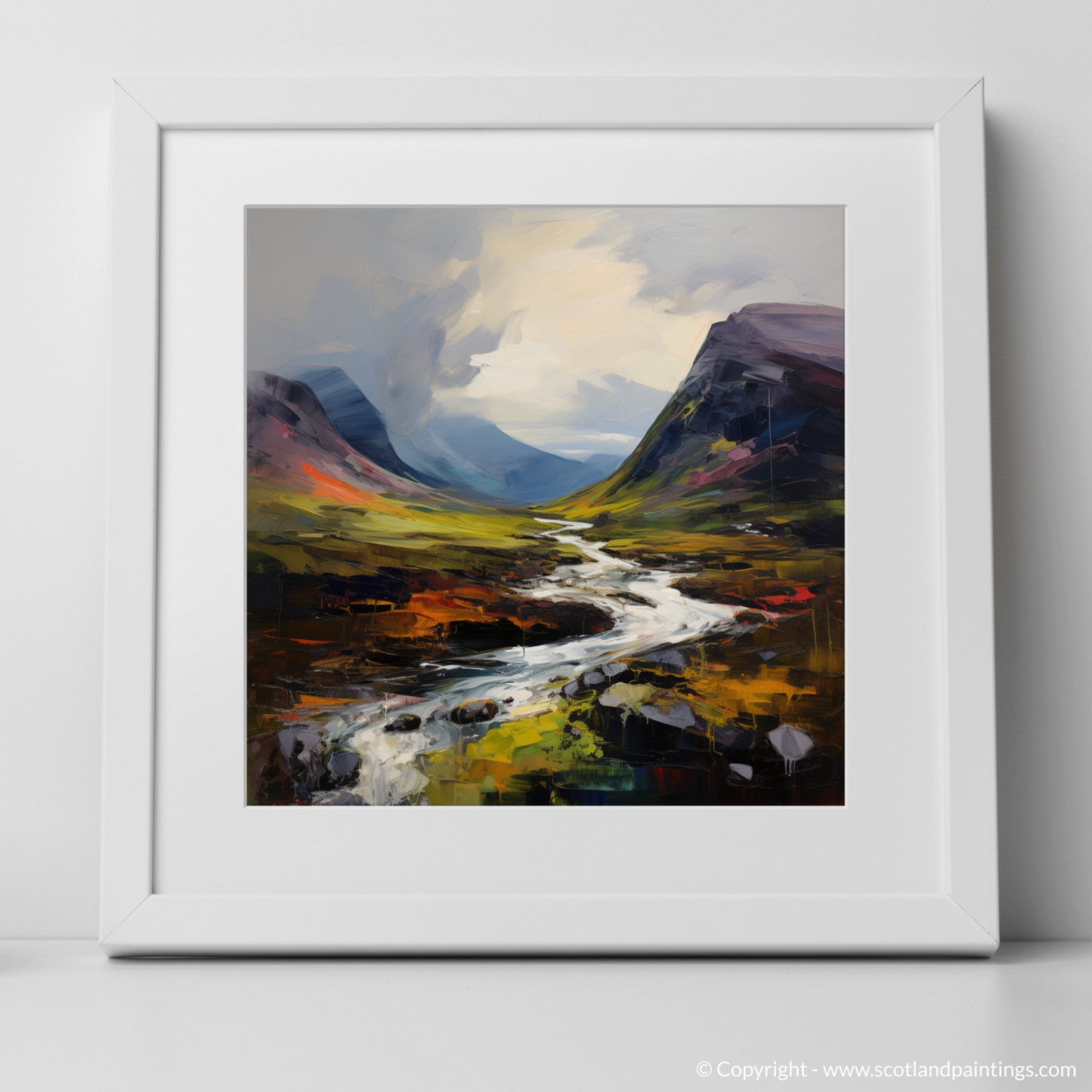 Art Print of Meall Greigh with a white frame