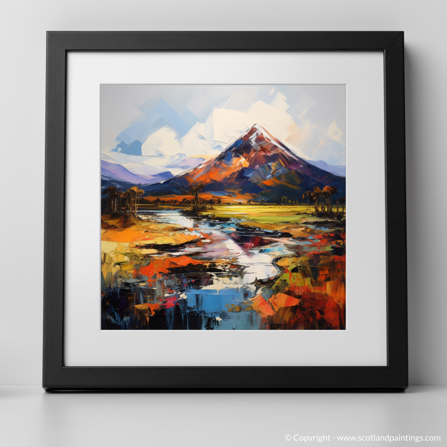 Art Print of Schiehallion, Perth and Kinross with a black frame
