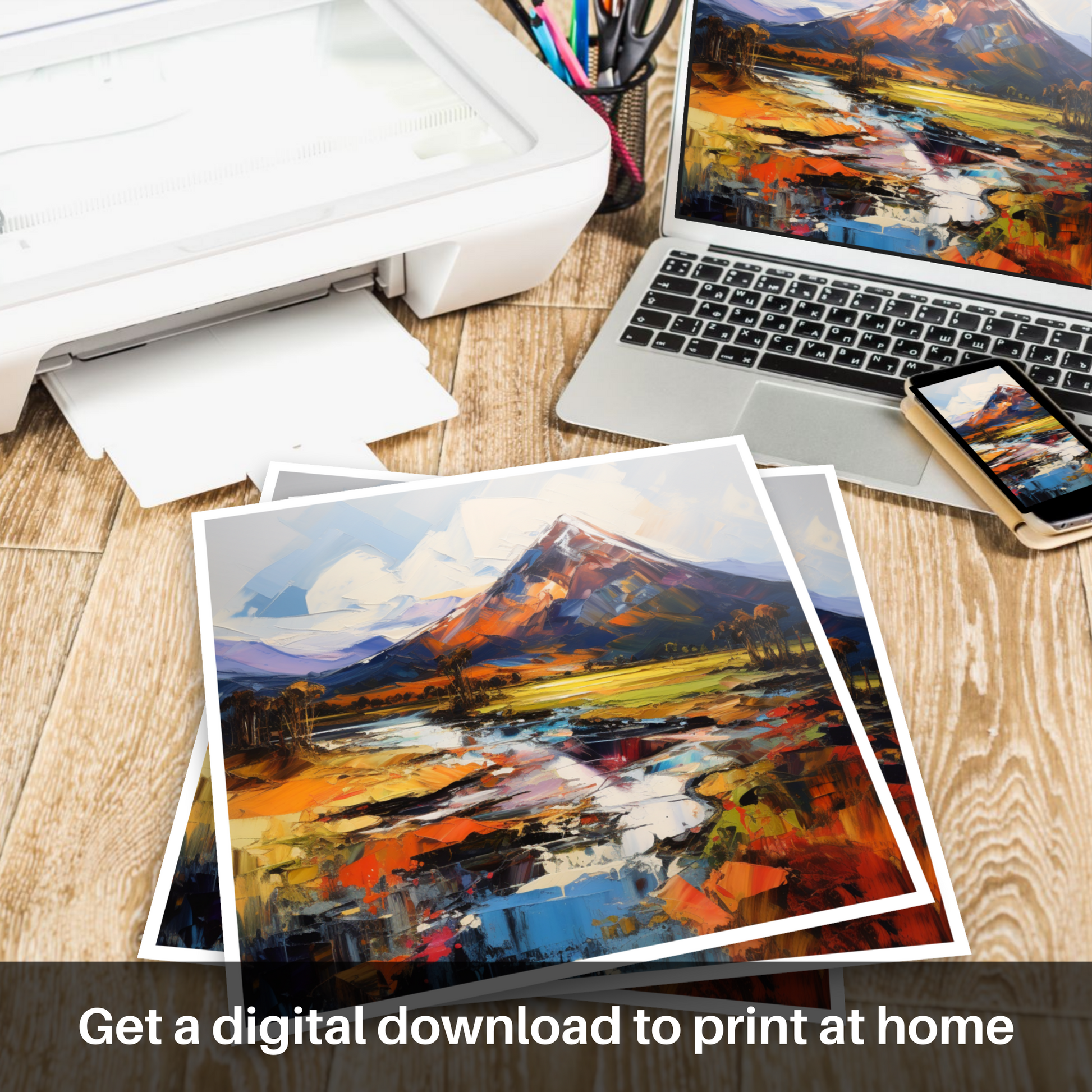 Downloadable and printable picture of Schiehallion, Perth and Kinross