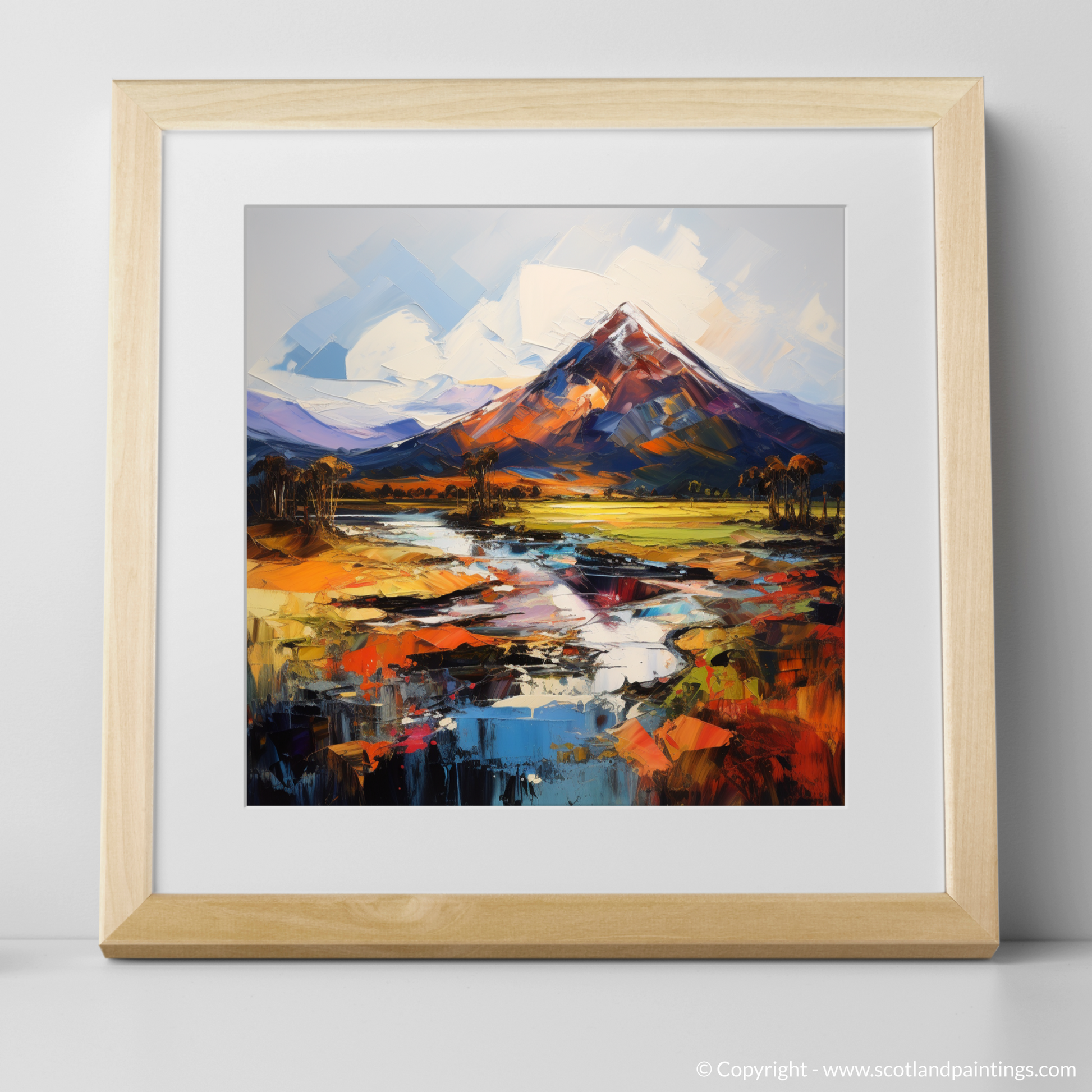 Art Print of Schiehallion, Perth and Kinross with a natural frame