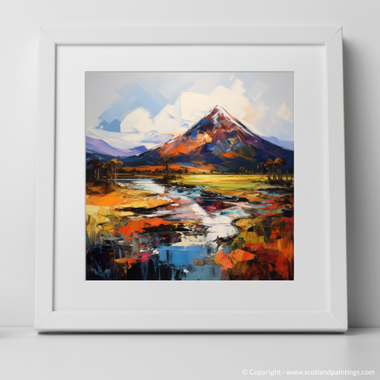 Art Print of Schiehallion, Perth and Kinross with a white frame