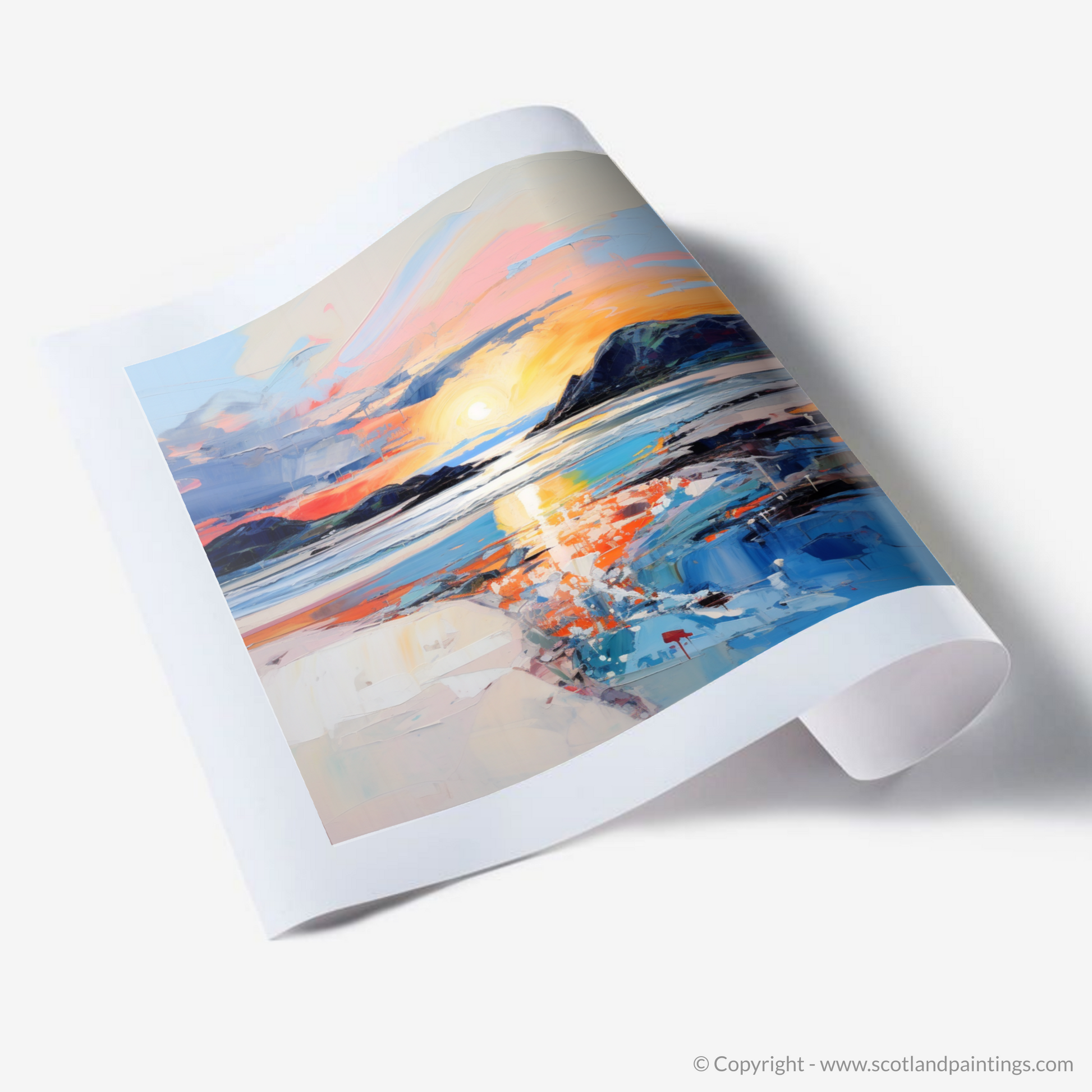 Art Print of Traigh Mhor at sunset