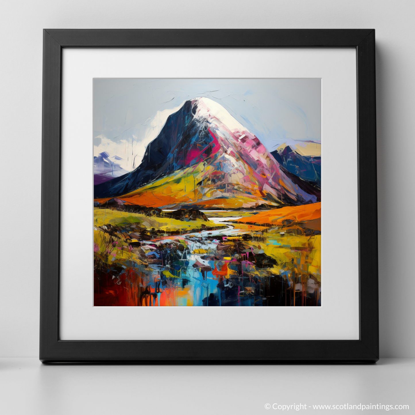 Painting and Art Print of Ben Nevis. Ben Nevis in Expressionist Colour Majesty.