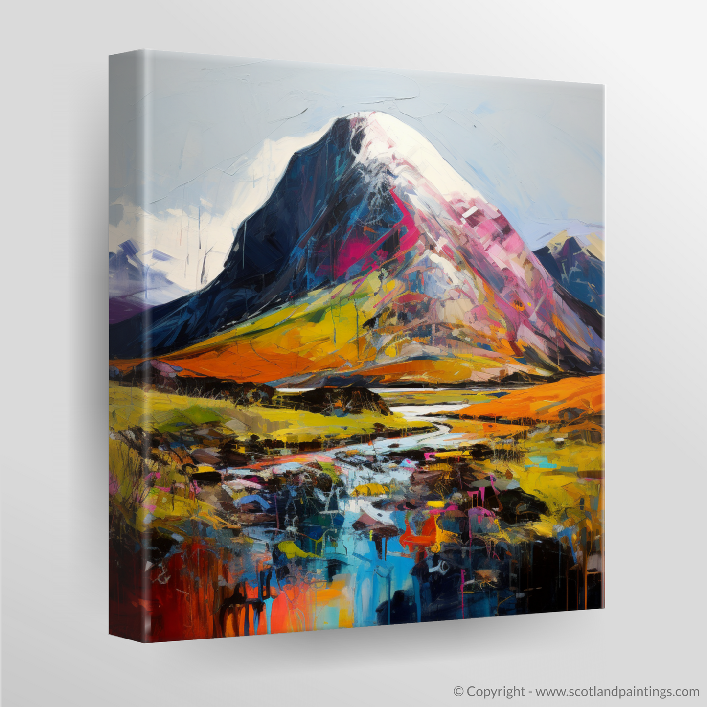 Painting and Art Print of Ben Nevis. Ben Nevis in Expressionist Colour Majesty.