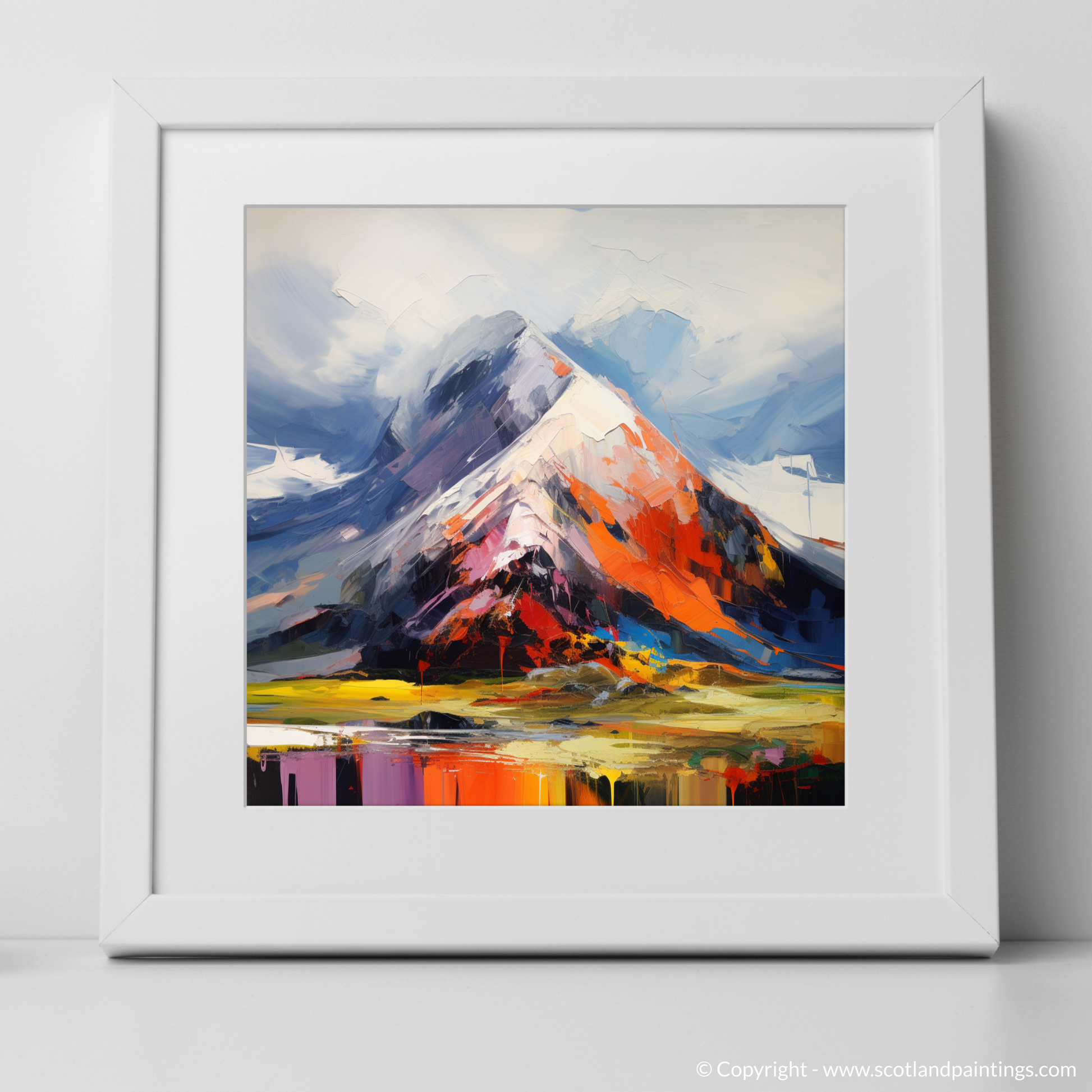 Art Print of Ben Nevis with a white frame
