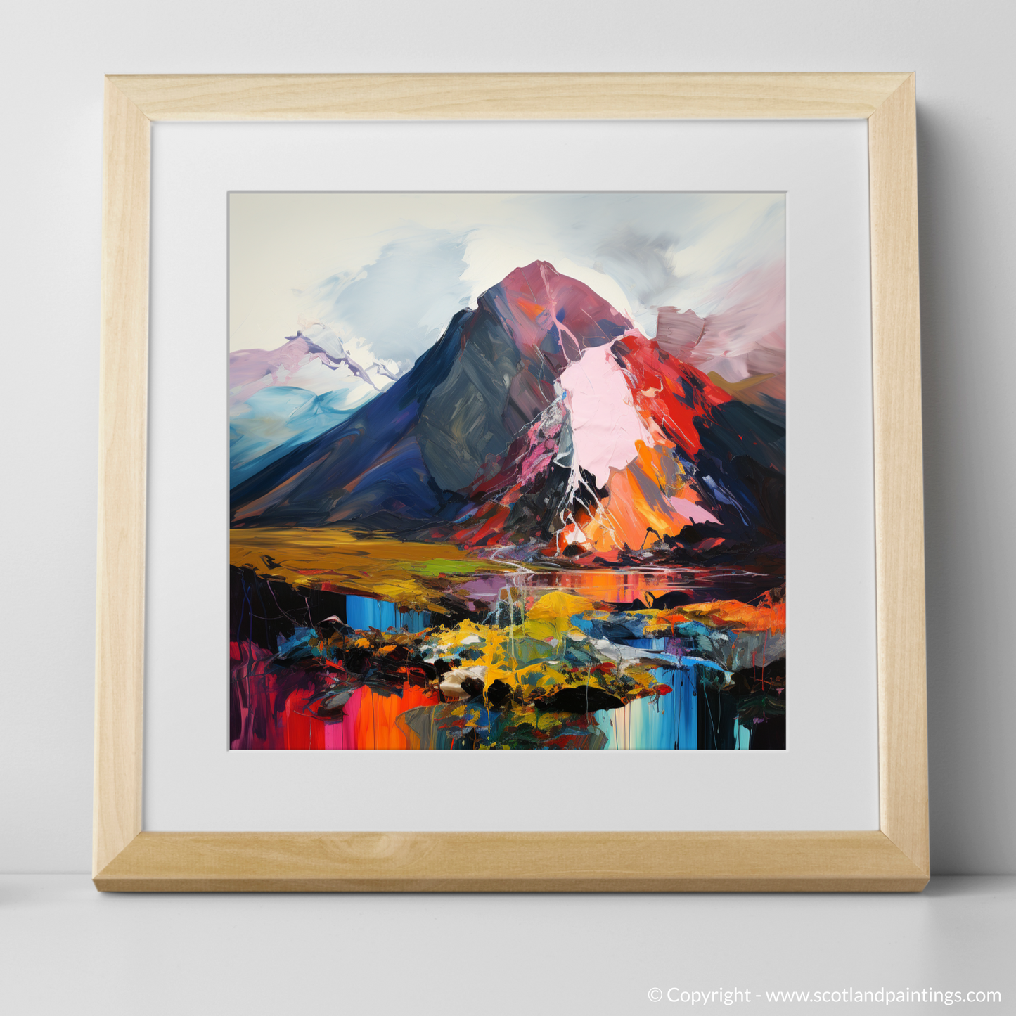 Painting and Art Print of Ben Nevis. Expressionist Tribute to Ben Nevis.