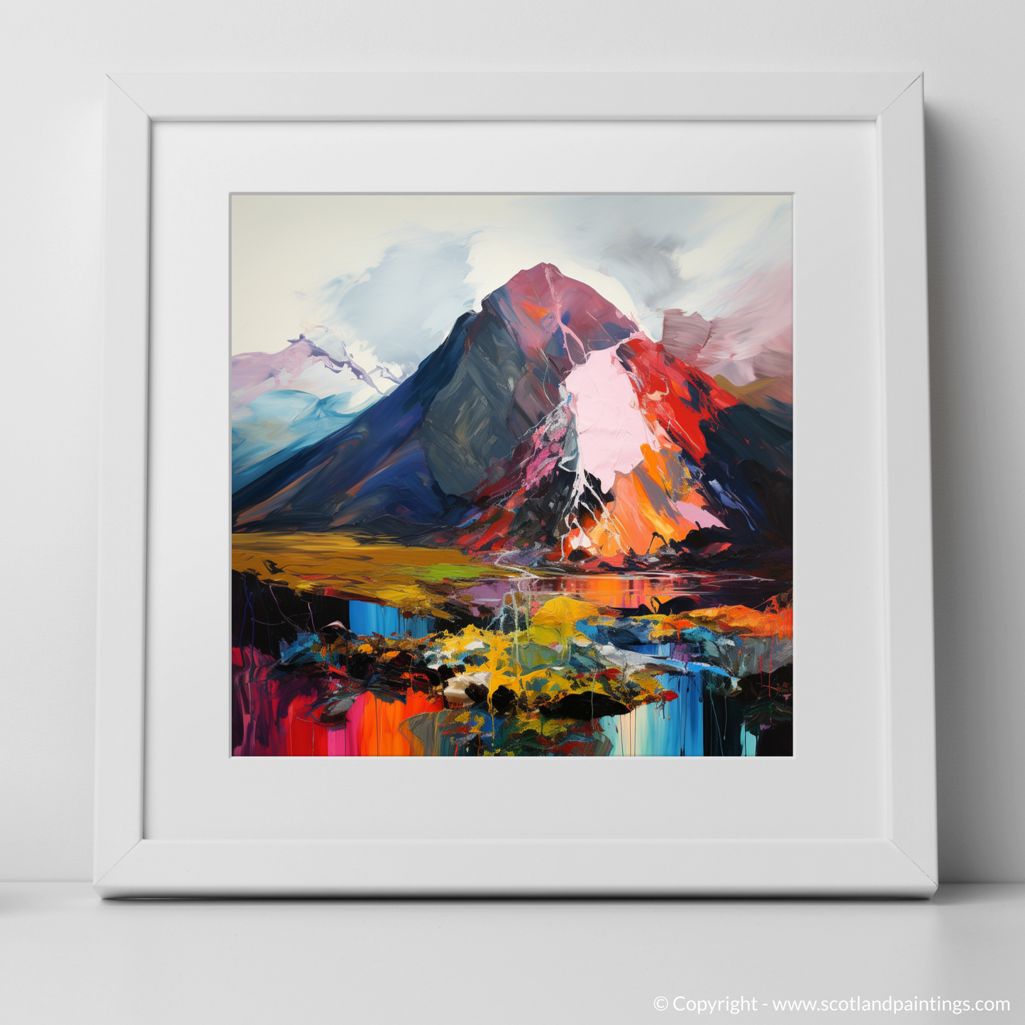 Painting and Art Print of Ben Nevis. Expressionist Tribute to Ben Nevis.