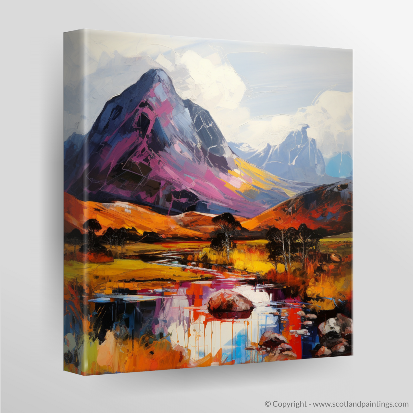 Painting and Art Print of Ben Nevis. Ben Nevis Unleashed: An Expressionist Ode to the Scottish Highlands.