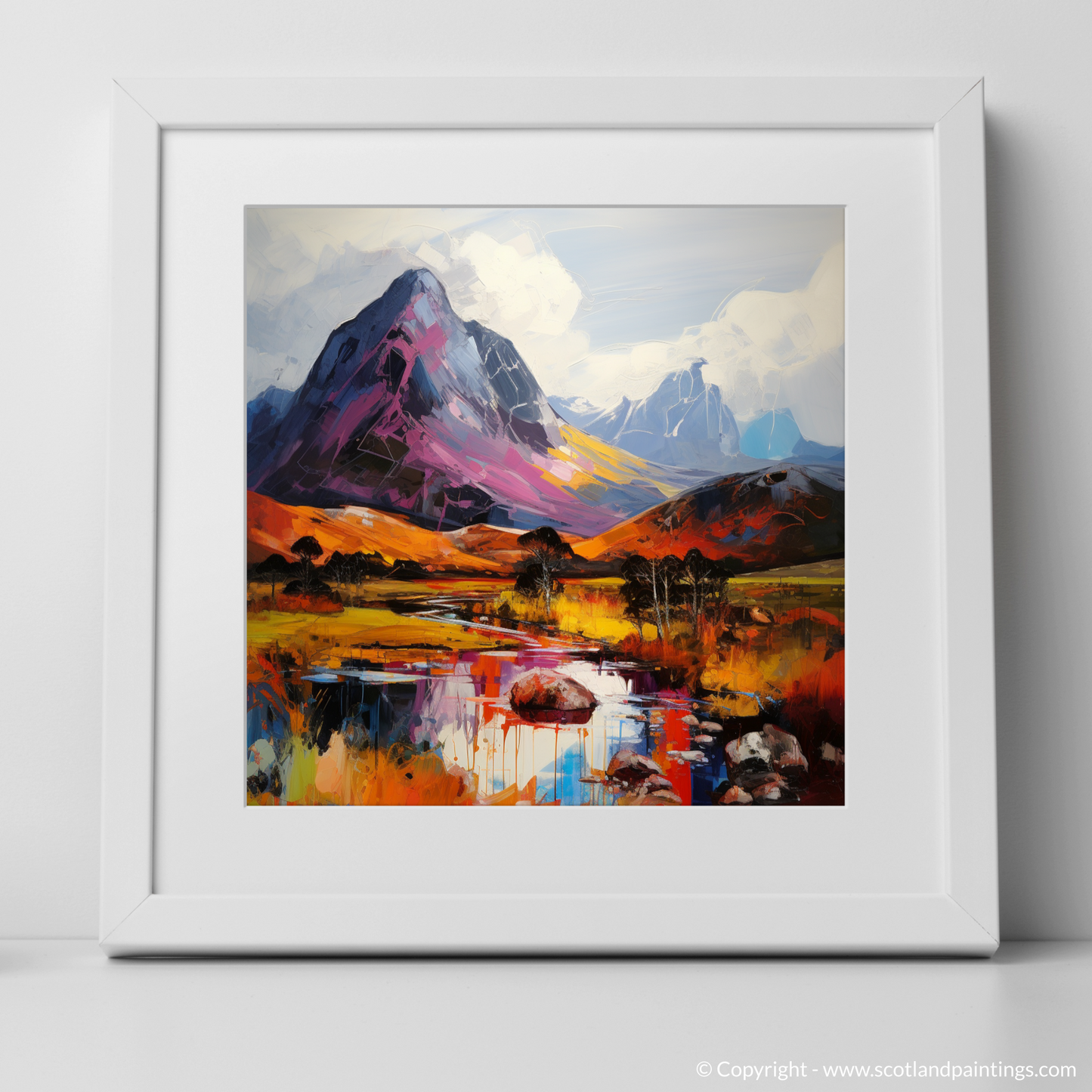 Painting and Art Print of Ben Nevis. Ben Nevis Unleashed: An Expressionist Ode to the Scottish Highlands.