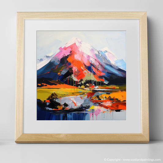 Painting and Art Print of Ben Nevis. Majestic Ben Nevis: An Expressionist Ode to the Scottish Highlands.