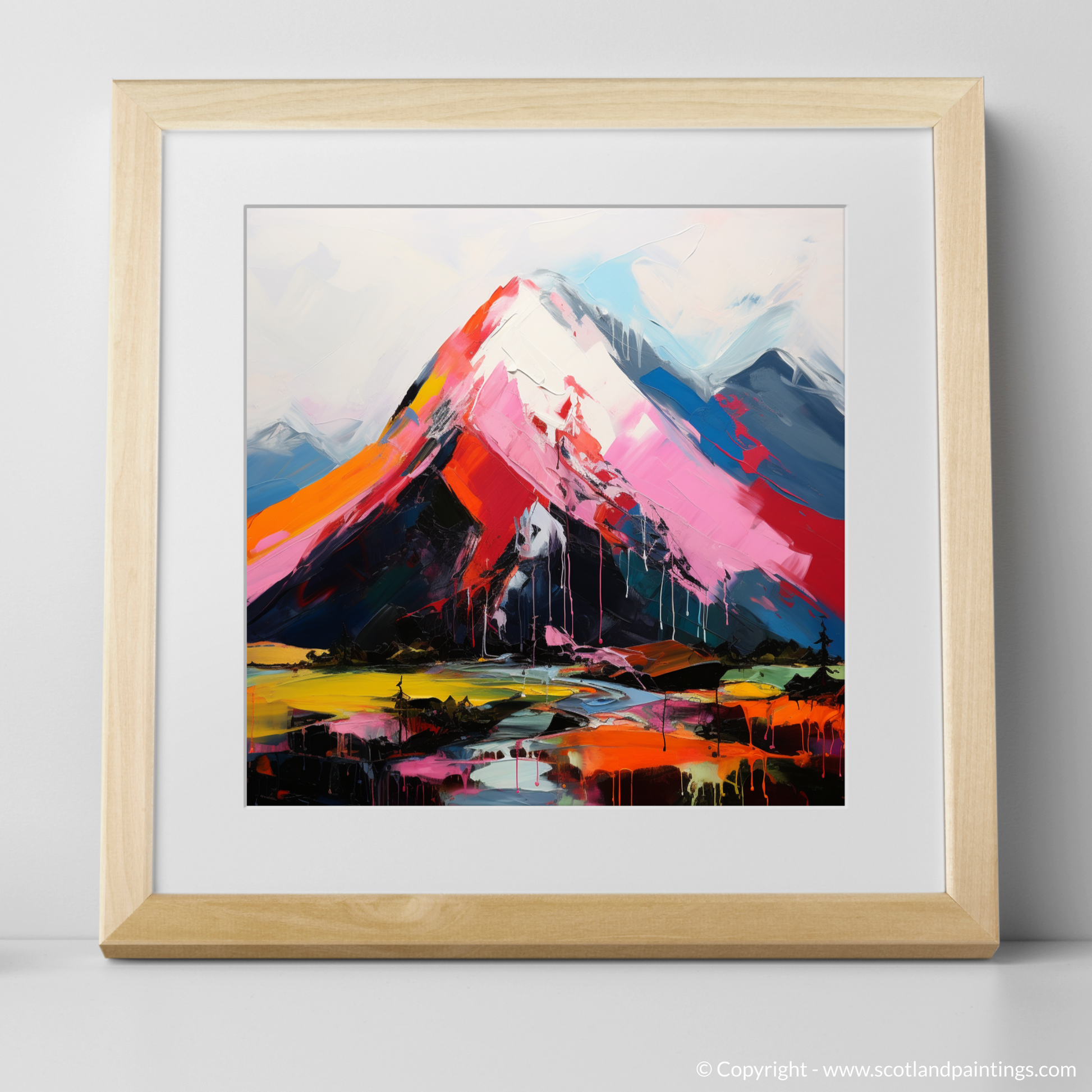 Art Print of Ben Nevis with a natural frame