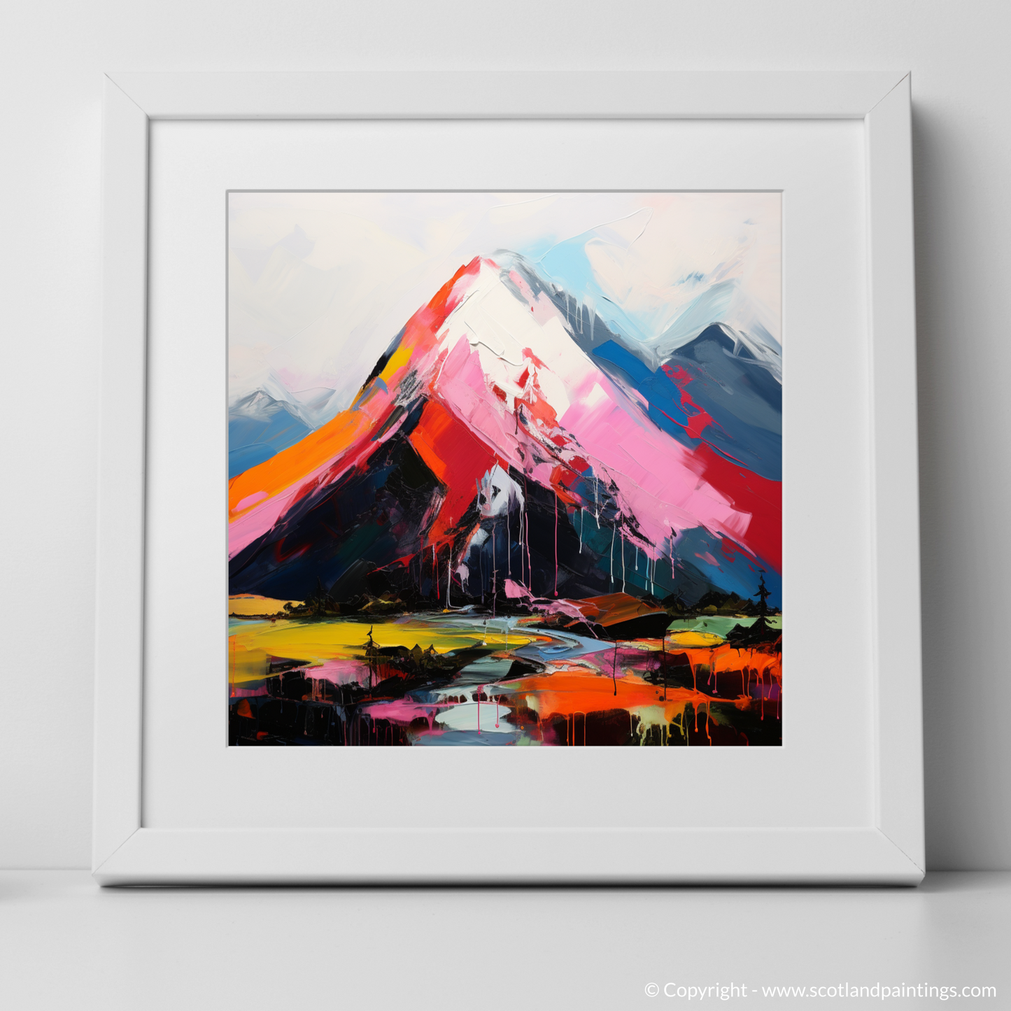 Art Print of Ben Nevis with a white frame