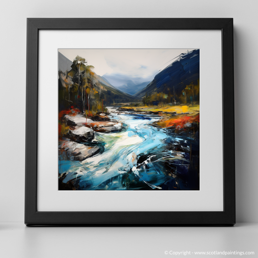 Art Print of River Orchy, Argyll and Bute with a black frame