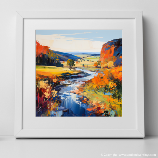 Art Print of River Don, Aberdeenshire with a white frame