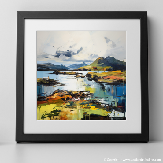 Art Print of Isle of Rum, Inner Hebrides with a black frame