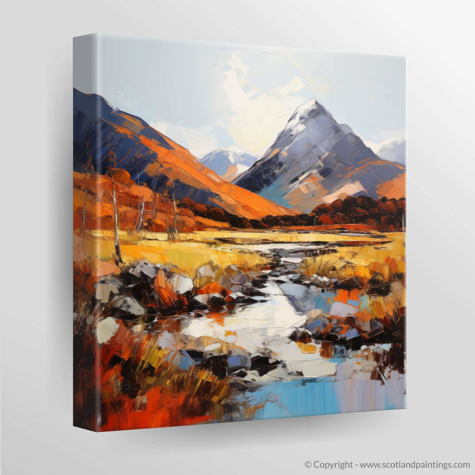 Canvas Print of Autumn hues in Glencoe