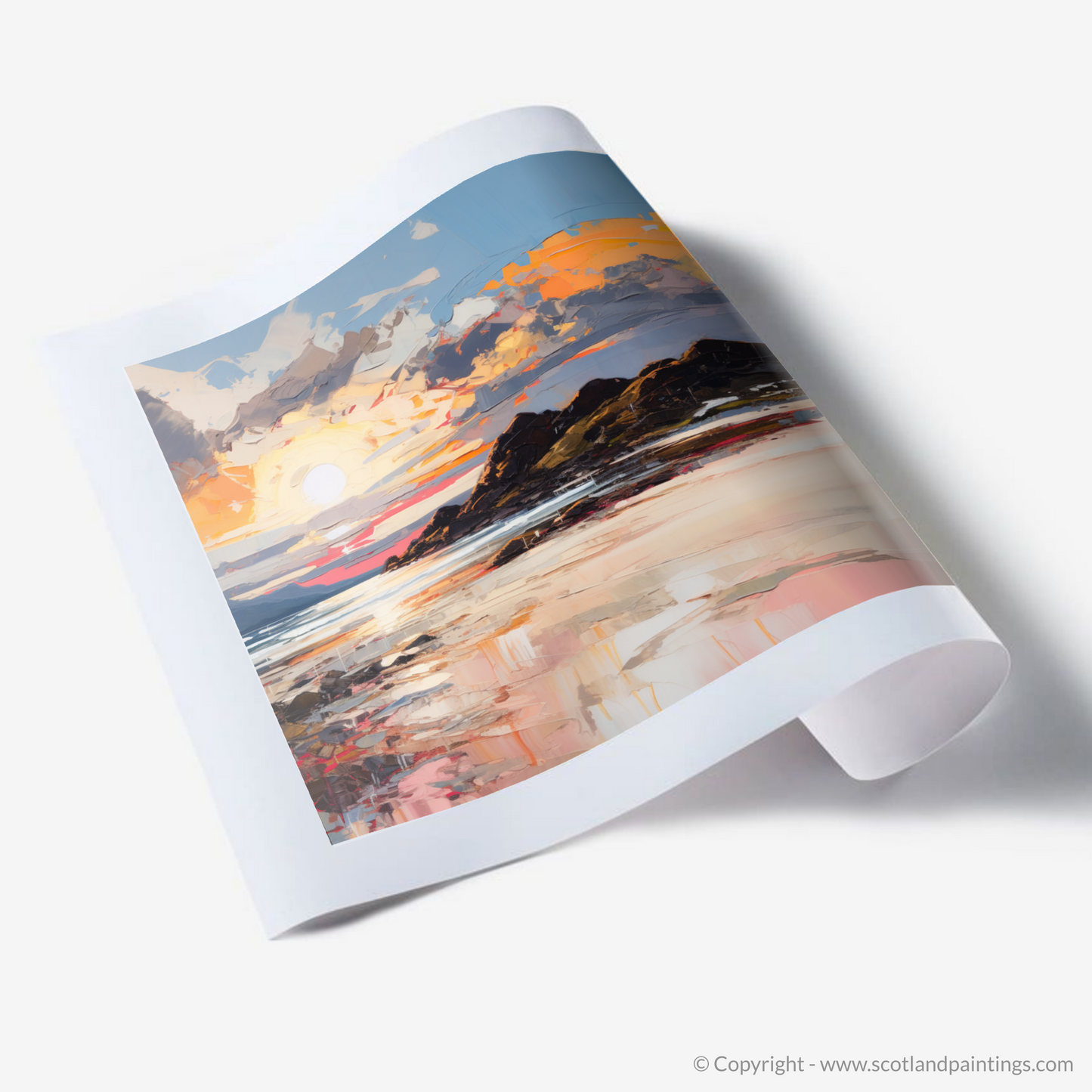 Art Print of Camusdarach Beach at golden hour