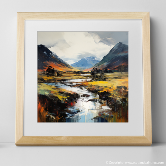 Painting and Art Print of Glencoe, Argyll and Bute. Highland Tempest: An Expressionist Ode to Glencoe.