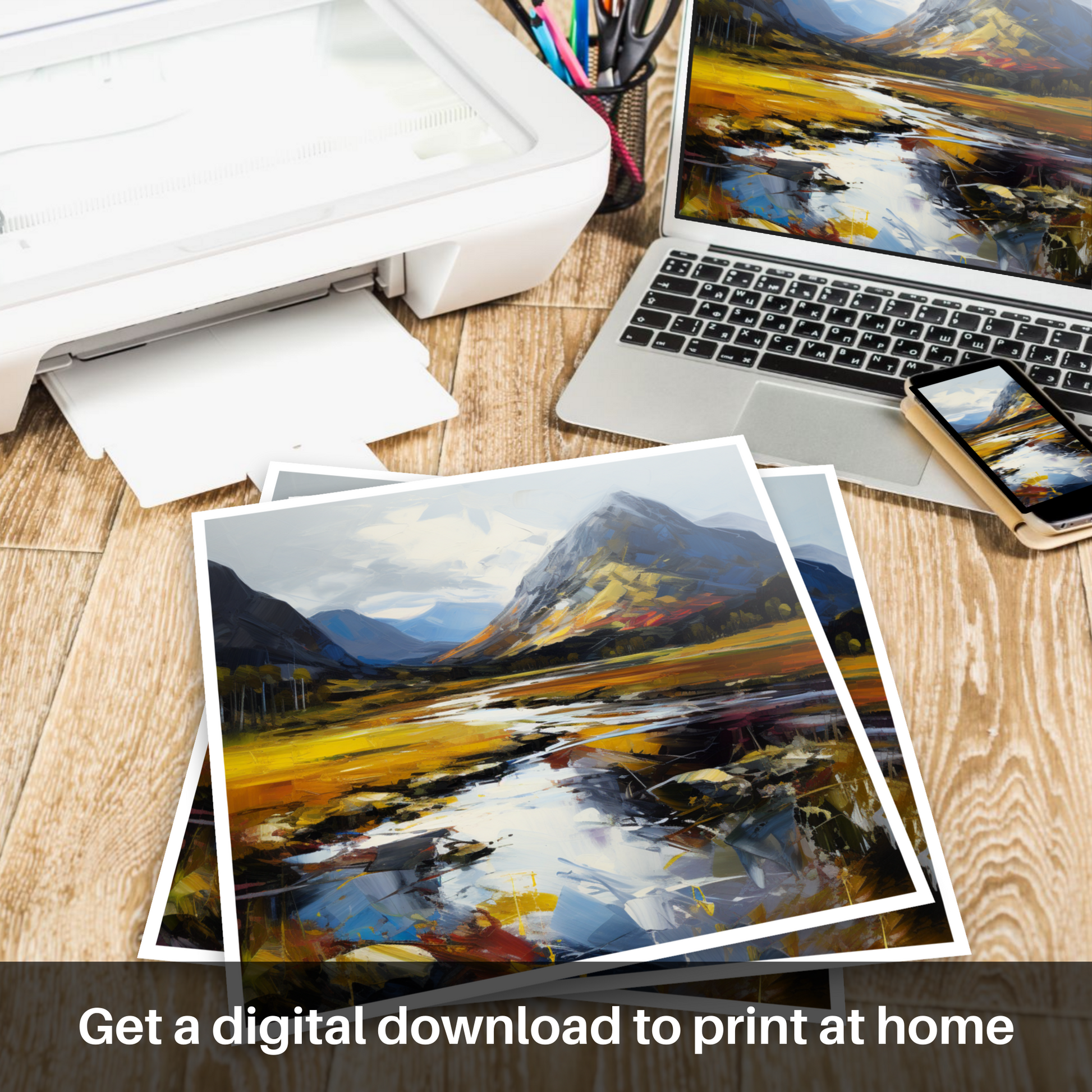 Downloadable and printable picture of Glencoe, Argyll and Bute