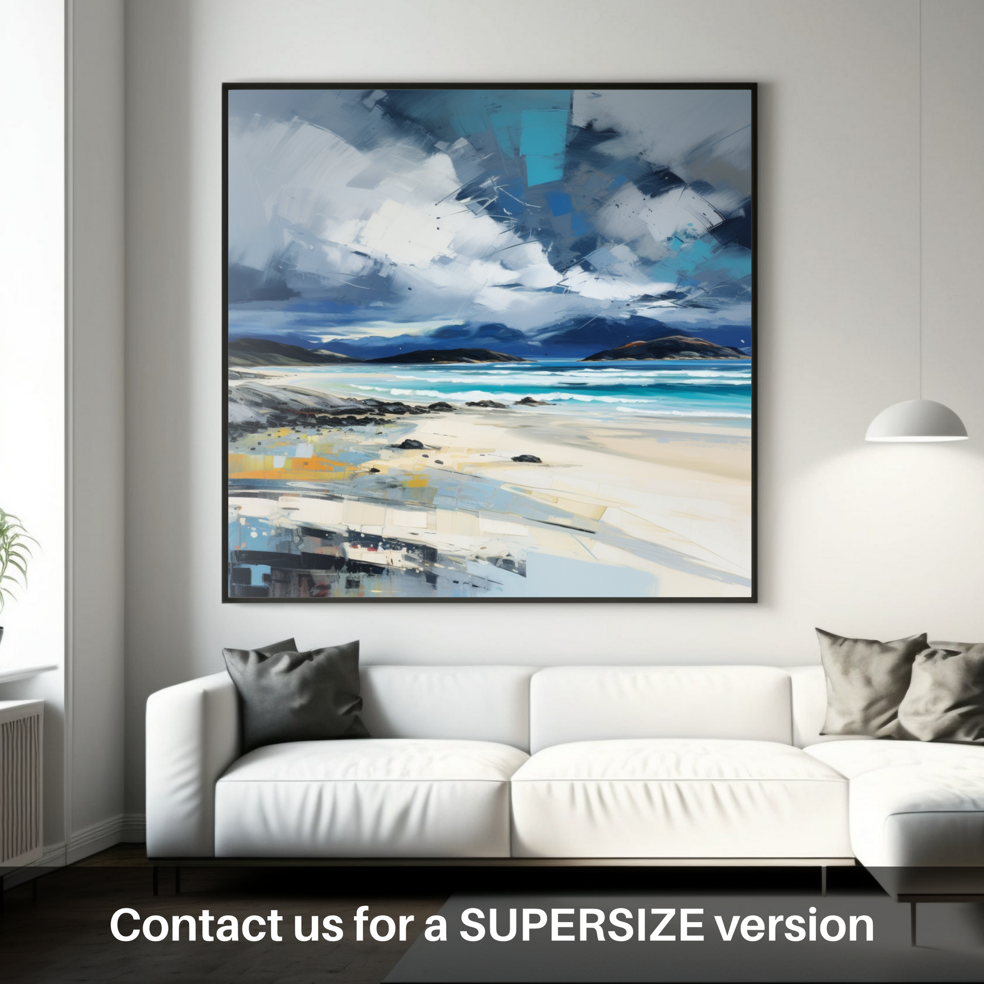 Huge supersize print of Luskentyre Beach with a stormy sky