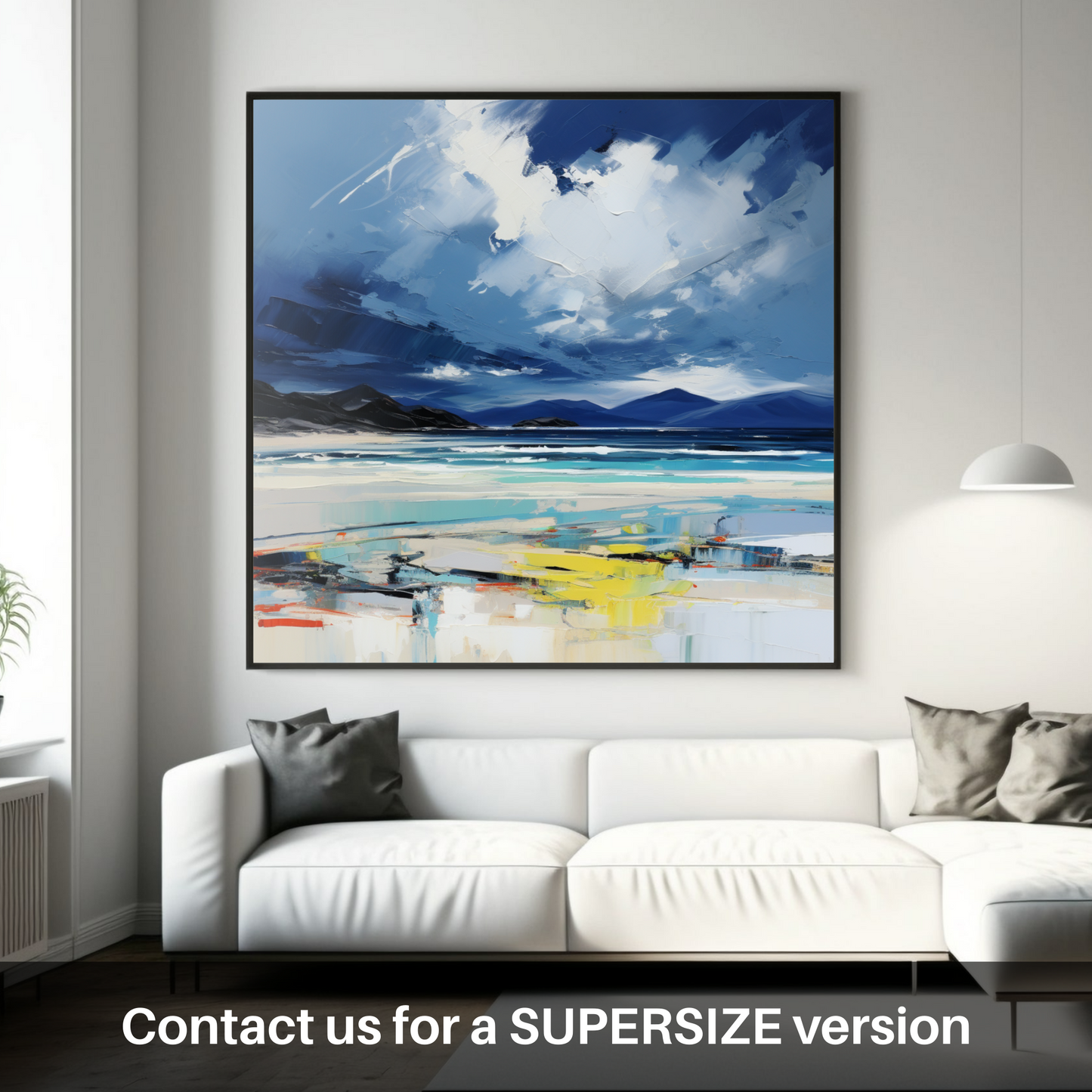 Huge supersize print of Luskentyre Beach with a stormy sky