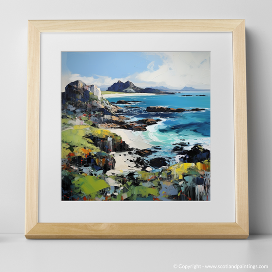 Art Print of Isle of Colonsay, Inner Hebrides with a natural frame