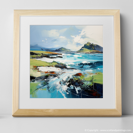 Art Print of Isle of Colonsay, Inner Hebrides with a natural frame